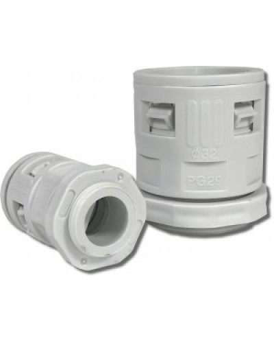 Муфта вводная для гофрированных труб серая ВМ-ГТ-25 Промрукав PR08.3270 в Комсомольске-на-Амуре Повороты, муфты, тройники Pintop.ru