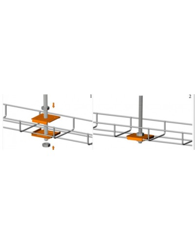 Фиксатор для подвеса проволочного лотка на шпильке Промрукав (PR08.5214) в Комсомольске-на-Амуре Аксессуары для лотков Pintop.ru
