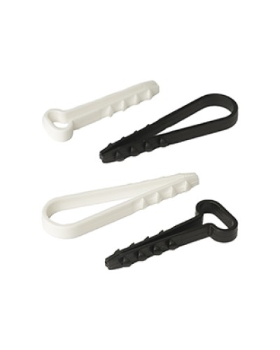 Дюбель-хомут для плоского кабеля 6-12 мм черный (100шт) Промрукав (PR08.6960) в Комсомольске-на-Амуре Крепеж: Дюбели, шурупы, саморезы Pintop.ru