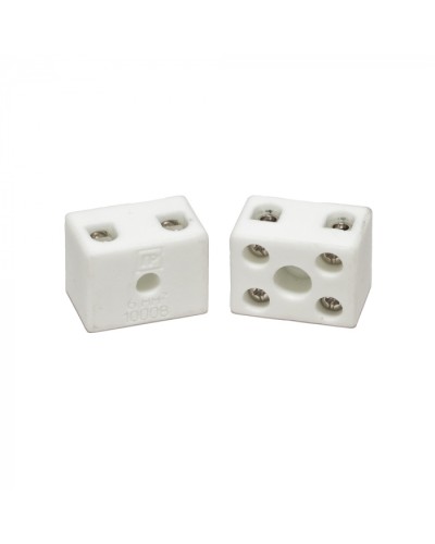 Клемма керамическая латунь 6 мм² 2 пары контактов с крепежным отверстием (5 шт/уп) Промрукав (PR08.7163) в Комсомольске-на-Амуре Аксессуары для кабель-канала Pintop.ru