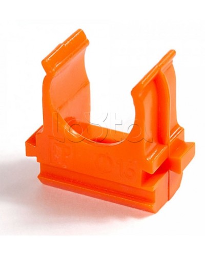 Крепёж-клипса для труб АБС-пластик оранжевая д16 в малой упаковке (10шт/1000шт уп/кор) Промрукав (PR13.0066) в Комсомольске-на-Амуре Держатели, клипсы, скобы Pintop.ru