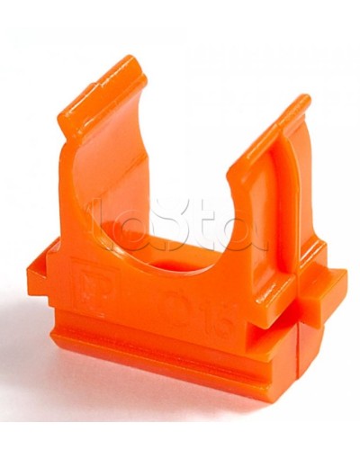 Крепёж-клипса для труб АБС-пластик оранжевая д20 в малой упаковке (10шт/1000шт уп/кор) Промрукав (PR13.0067) в Комсомольске-на-Амуре Держатели, клипсы, скобы Pintop.ru