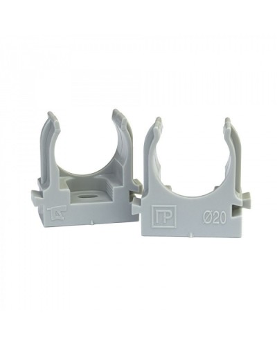 Крепеж-клипса для труб для монтажного пистолета серая в п/э д20 (100шт/900шт уп/кор) Промрукав PR13.0120 в Комсомольске-на-Амуре Держатели, клипсы, скобы Pintop.ru