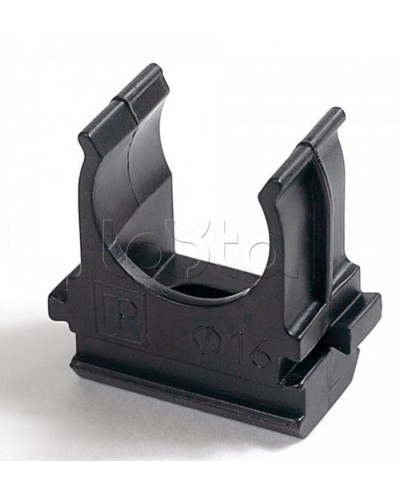 Крепёж-клипса для труб Полистирол черная д16 в малой упаковке (10шт/1000шт уп/кор) Промрукав (PR13.0209) в Комсомольске-на-Амуре Держатели, клипсы, скобы Pintop.ru