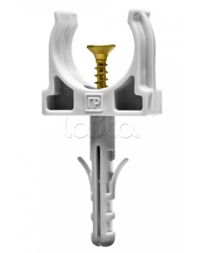 Крепеж-клипса с дюбелем и саморезом серая д20 (100шт/1200шт уп/кор) Промрукав (PR13.0216) в Комсомольске-на-Амуре Крепеж: Дюбели, шурупы, саморезы Pintop.ru