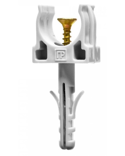 Крепеж-клипса с дюбелем и саморезом серая д16 в малой упаковке (10шт/900шт уп/кор) Промрукав (PR13.0307) в Комсомольске-на-Амуре Крепеж: Дюбели, шурупы, саморезы Pintop.ru