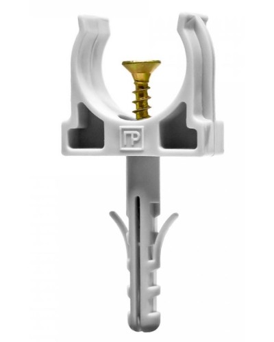 Крепеж-клипса с дюбелем и саморезом серая д20 в малой упаковке (10шт/900шт уп/кор) Промрукав (PR13.0308) в Комсомольске-на-Амуре Крепеж: Дюбели, шурупы, саморезы Pintop.ru