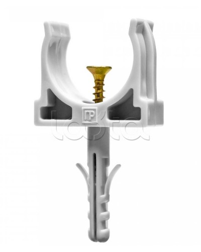 Крепеж-клипса с дюбелем и саморезом серая д25 в малой упаковке (10шт/450шт уп/кор) Промрукав (PR13.0309) в Комсомольске-на-Амуре Крепеж: Дюбели, шурупы, саморезы Pintop.ru