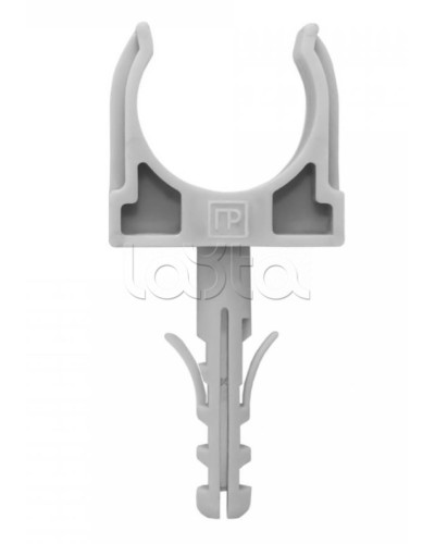 Крепеж-клипса с дюбелем серая д32 в малой упаковке (10шт/450шт уп/кор) Промрукав (PR13.0318) в Комсомольске-на-Амуре Крепеж: Дюбели, шурупы, саморезы Pintop.ru