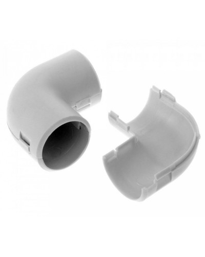 Соединитель угловой разборный д16 безгалогенный (HF) атмосферостойкий серый (100шт/1000шт уп/кор) Промрукав (PR13.0360) в Комсомольске-на-Амуре Повороты, муфты, тройники Pintop.ru