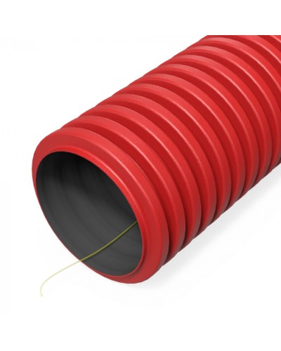Труба гофр. двуст. ПНД гибкая тип 1250 (SN49) с/з красная d63 мм (100м/200м уп/пал) Промрукав (PR15.00978) в Комсомольске-на-Амуре Труба гофрированная Pintop.ru