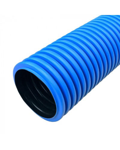 Труба гофр. двуст. ПНД жесткая тип 1250 (SN23) синяя d125 мм 5,7м (34,2м/уп) Промрукав (PR15.01054) в Комсомольске-на-Амуре Труба гофрированная Pintop.ru