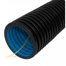 Труба гофрированная двустенная ПНД гибкая тип 450 (SN18) с/з черная д63 (100м/уп) Промрукав (PR15.0140)