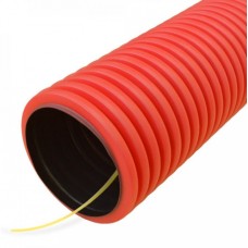Труба гофрированная двустенная ПНД гибкая тип 750 (SN8) с/з красная д200 (35м/уп) Промрукав (PR15.0178)