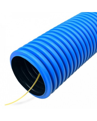 Труба гофрированная двустенная ПНД гибкая тип 750 (SN8) с/з синяя д200 (35м/уп) Промрукав (PR15.0184) в Комсомольске-на-Амуре Труба гофрированная Pintop.ru