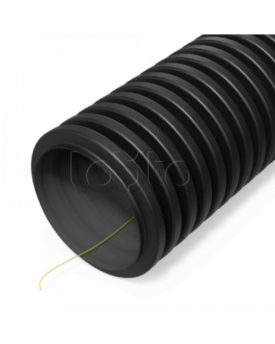 Труба гофрированная двустенная ПНД гибкая тип 450 (SN26) стойкая к ультрафиолету с/з черная d50 мм (50м/уп) Промрукав (PR15.0315) в Комсомольске-на-Амуре Труба гофрированная Pintop.ru