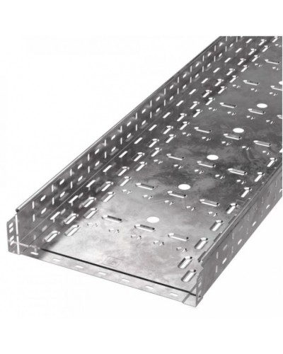 Лоток перфорированный Стандарт 400х80х3000 (1,0 мм) (6 м/уп) Промрукав (PR16.0015) в Комсомольске-на-Амуре Кабельные лотки Pintop.ru