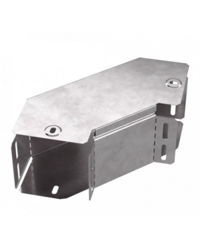 Угол горизонтальный 90 градусов с крышкой Стандарт 100х100 Промрукав (PR16.0413) в Комсомольске-на-Амуре Аксессуары для кабель-канала Pintop.ru