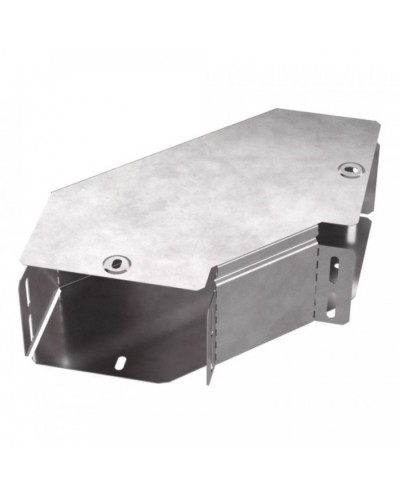 Угол горизонтальный 90 градусов с крышкой Стандарт 150х100 Промрукав (PR16.0416) в Комсомольске-на-Амуре Аксессуары для лотков Pintop.ru