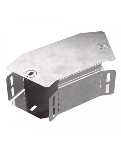 Угол горизонтальный 45 градусов с крышкой Стандарт 100х80 Промрукав (PR16.0424) в Комсомольске-на-Амуре Аксессуары для лотков Pintop.ru