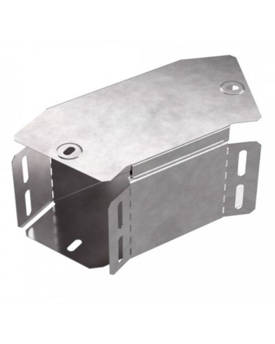 Угол горизонтальный 45 градусов с крышкой Стандарт 100х100 Промрукав (PR16.0425) в Комсомольске-на-Амуре Аксессуары для лотков Pintop.ru