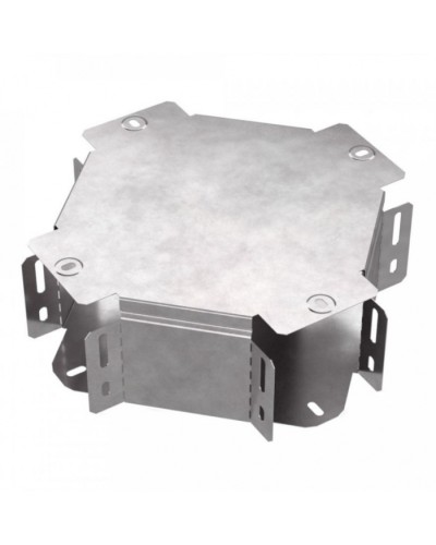 Х-образный ответвитель с крышкой Стандарт 100х100 Промрукав (PR16.0458) в Комсомольске-на-Амуре Аксессуары для лотков Pintop.ru