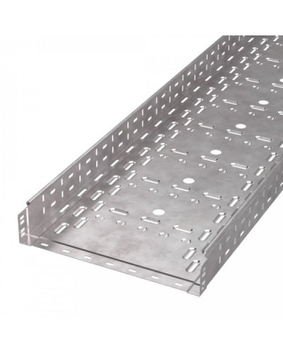 Лоток перфорированный Стандарт HDZ 400х80х3000 (1,0 мм) (6 м/уп) Промрукав (PR16.1240) в Комсомольске-на-Амуре Кабельные лотки Pintop.ru