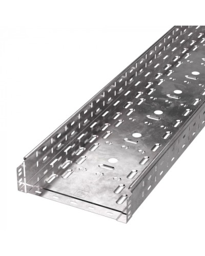 Лоток перфорированный Стандарт 300х80х3000 (1,0 мм) (6 м/уп) Промрукав (PR16.2307) в Комсомольске-на-Амуре Кабельные лотки Pintop.ru