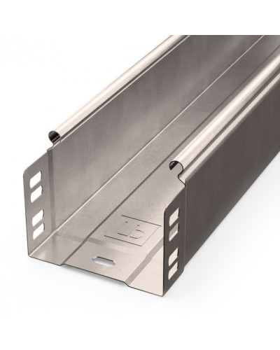 Лоток неперфорированный Стандарт INOX (AISI 409) 100х80х3000 (0,7 мм) (6 м/уп) Промрукав (PR16.2390) в Комсомольске-на-Амуре Кабельные лотки Pintop.ru