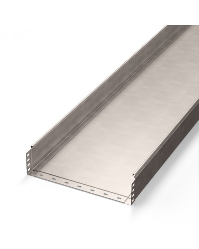 Лоток неперфорированный Стандарт INOX (AISI 409) 400х100х3000 (1,0 мм) (6 м/уп) Промрукав (PR16.2400) в Комсомольске-на-Амуре Кабельные лотки Pintop.ru