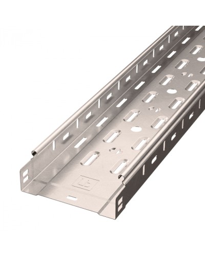 Лоток перфорированный Стандарт INOX (AISI 409) 150х50х3000 (0,7 мм) (6 м/уп) Промрукав (PR16.2414) в Комсомольске-на-Амуре Кабельные лотки Pintop.ru