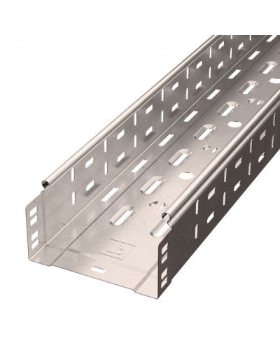 Лоток перфорированный Стандарт INOX (AISI 409) 150х80х3000 (0,7 мм) (6 м/уп) Промрукав (PR16.2415) в Комсомольске-на-Амуре Кабельные лотки Pintop.ru