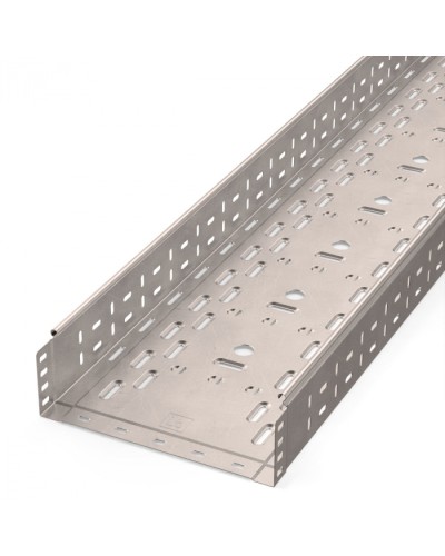 Лоток перфорированный Стандарт INOX (AISI 409) 300х100х3000 (0,8 мм) (6 м/уп) Промрукав (PR16.2419) в Комсомольске-на-Амуре Кабельные лотки Pintop.ru