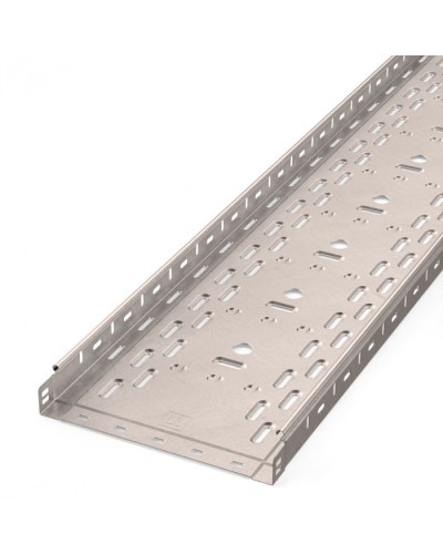 Лоток перфорированный Стандарт INOX (AISI 409) 300х50х3000 (0,8 мм) (6 м/уп) Промрукав (PR16.2420) в Комсомольске-на-Амуре Кабельные лотки Pintop.ru