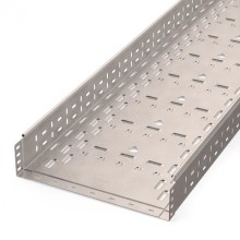 Лоток перфорированный Стандарт INOX (AISI 409) 400х100х3000 (1,0 мм) (6 м/уп) Промрукав (PR16.2422)