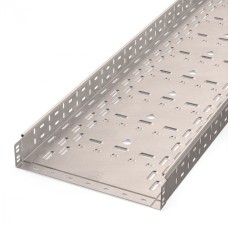 Лоток перфорированный Стандарт INOX (AISI 409) 400х80х3000 (1,0 мм) (6 м/уп) Промрукав (PR16.2424)