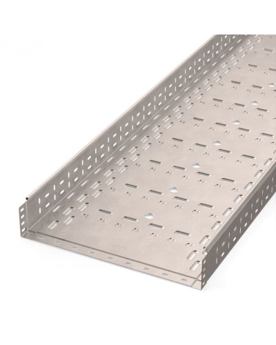 Лоток перфорированный Стандарт INOX (AISI 409) 500х100х3000 (1,0 мм) (6 м/уп) Промрукав (PR16.2425) в Комсомольске-на-Амуре Кабельные лотки Pintop.ru