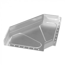 Угол горизонтальный 90 градусов Стандарт INOX (AISI 304) 400х80 Промрукав (PR16.3507)