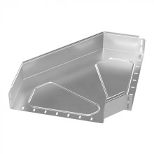 Угол горизонтальный 90 градусов Стандарт INOX (AISI 304) 400х100 Промрукав (PR16.3508)