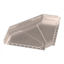 Угол горизонтальный 90 градусов Стандарт INOX (AISI 409) 500х80 Промрукав (PR16.3570)