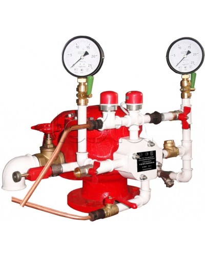 Узел управления дренчерный с пневмоприводом Спецавтоматика УУ-Д100/1,6(П0,028)-ВФ.О4 в Комсомольске-на-Амуре Устройства пуска водяного пожаротушения Pintop.ru