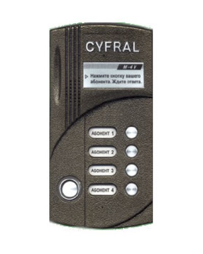 Блок вызова видеодомофона на 4 абонентов Цифрал M-4M/TVС в Комсомольске-на-Амуре Блоки вызова многоабонентные Pintop.ru