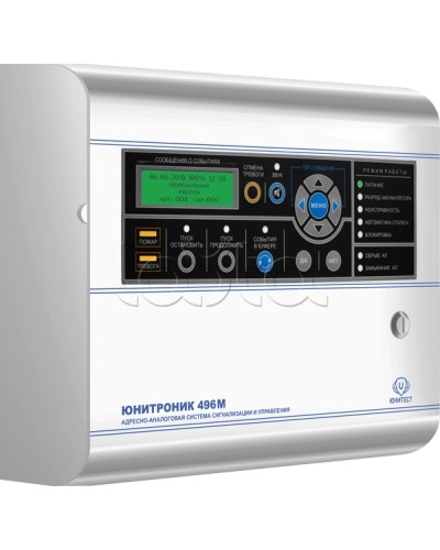 Прибор адресно-аналоговый приемно-контрольный охранно-пожарный Юнитест Юнитроник 496М (ППКОПУ 03041-4-1) в Комсомольске-на-Амуре Адресная система пожарной сигнализации Юнитест Pintop.ru