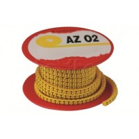 Колечко маркировочное V, 1,3-2,5мм. черное на желтом DKC AZO2VVBY