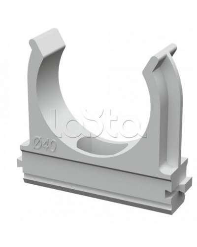 Крепеж-клипса для труб АБС-пластик в п/э д40 (15шт/300шт уп/кор) Промрукав (PR.02640) в Комсомольске-на-Амуре Держатели, клипсы, скобы Pintop.ru